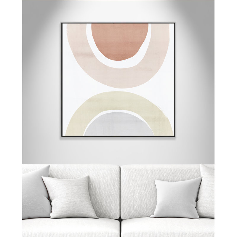 Caline Bend of Colors I par Isabelle Z - reproduction d'art, Toile avec cadre argenté, Toile, H 37,5 po x l 37,5 po x P 2 po