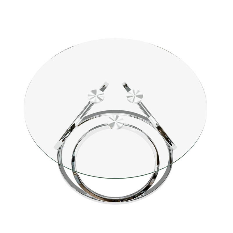 Paloalto Pedestal Coffee Table, Chrome
