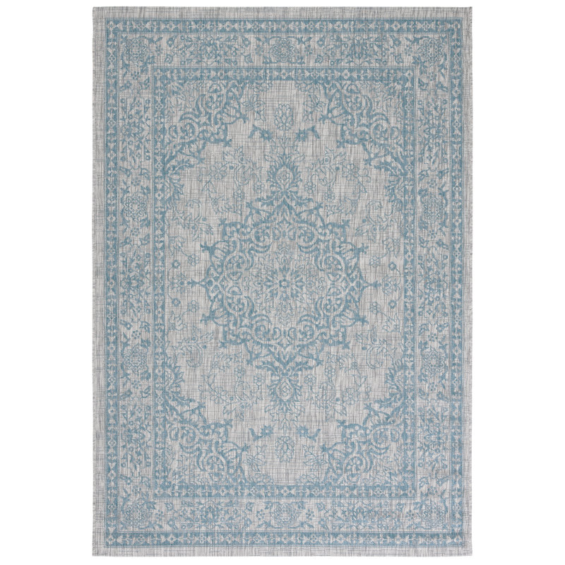 Courtyard Performance Oriental Indoor/Outdoor Area Rug, Rectangle 5'3" x 7'7"