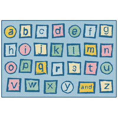 Tapis en nylon touffeté lavable Alphabet Blocks