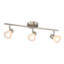 Luminaire sur rail de cuisine à 3 lumières avec verre fixe, éclairage sur rail fixe moderne nickel brossé XIN-TR1237-3-BN-63957605