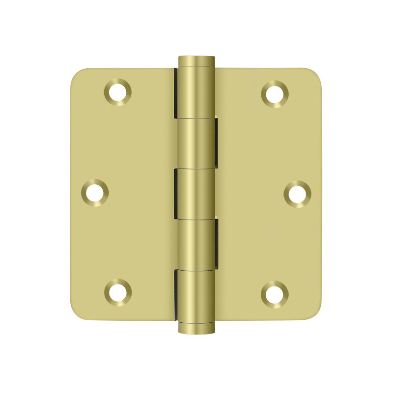 3.5" x 1/4R Solid Brass Hinge 2 pack, Gold