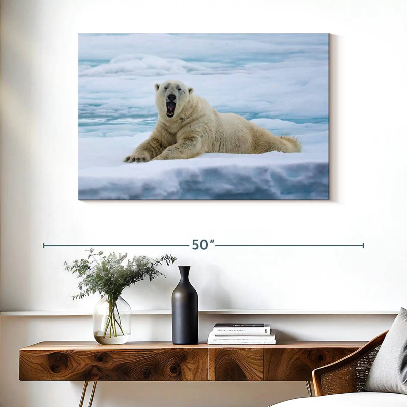 L'ours polaire Brampt se réveille, H 26 po x l 39 po