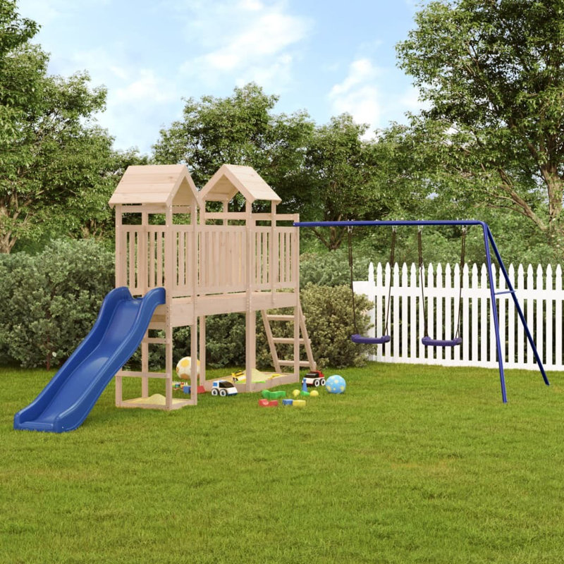 Gaskin Freeport Park Swing Set with, Brown