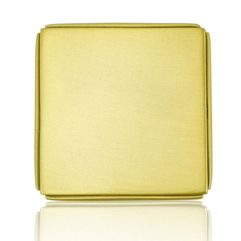 HALTON SQUARE KNOB; FLORENTINE GOLD FINISH