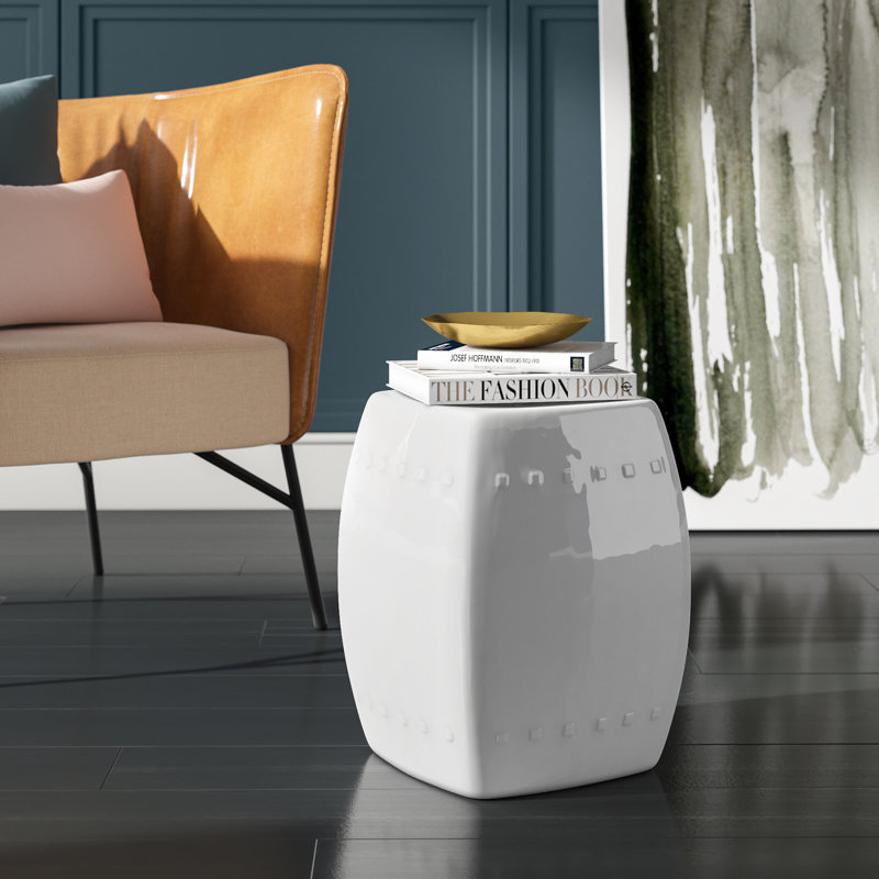 Tabouret de jardin Knudson, Blanc