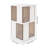 29.13"H x 14.56"W x 14.56"D 2-Tier Rotating Bookshelf with Doors-650383332