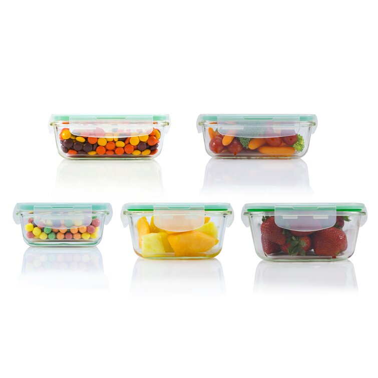 Bayco Glass Food Storage Containers with Lids 36 Pc Glass Meal Prep  Containers