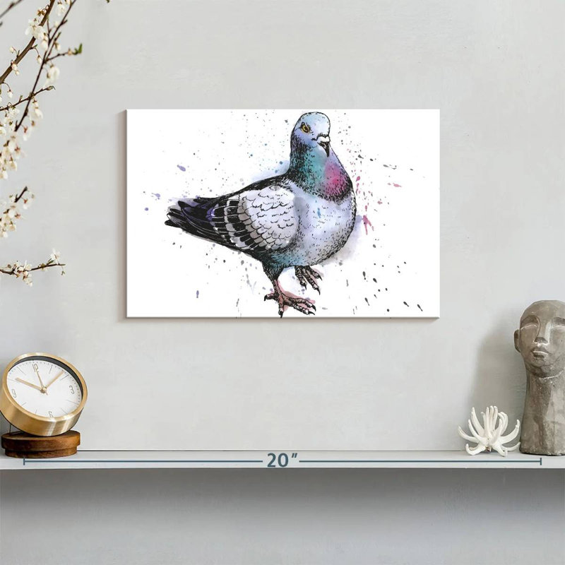 Pigeon, 8" H x 12" W