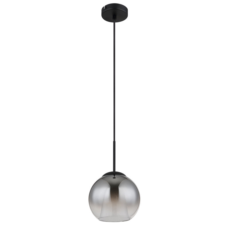 Decola 1 - Light Pendant, 70cm W x 20cm D, Matt black, Raunch colors
