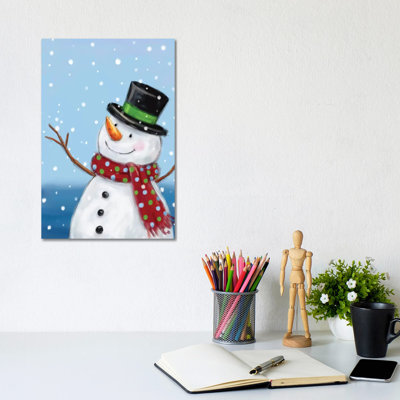 Snowman II by MAKIKO - Wrapped Canvas Print
