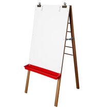 Double-Sided Adjustable Paper Roll Teacher's Easel - Whiteboard/Chalkboard
