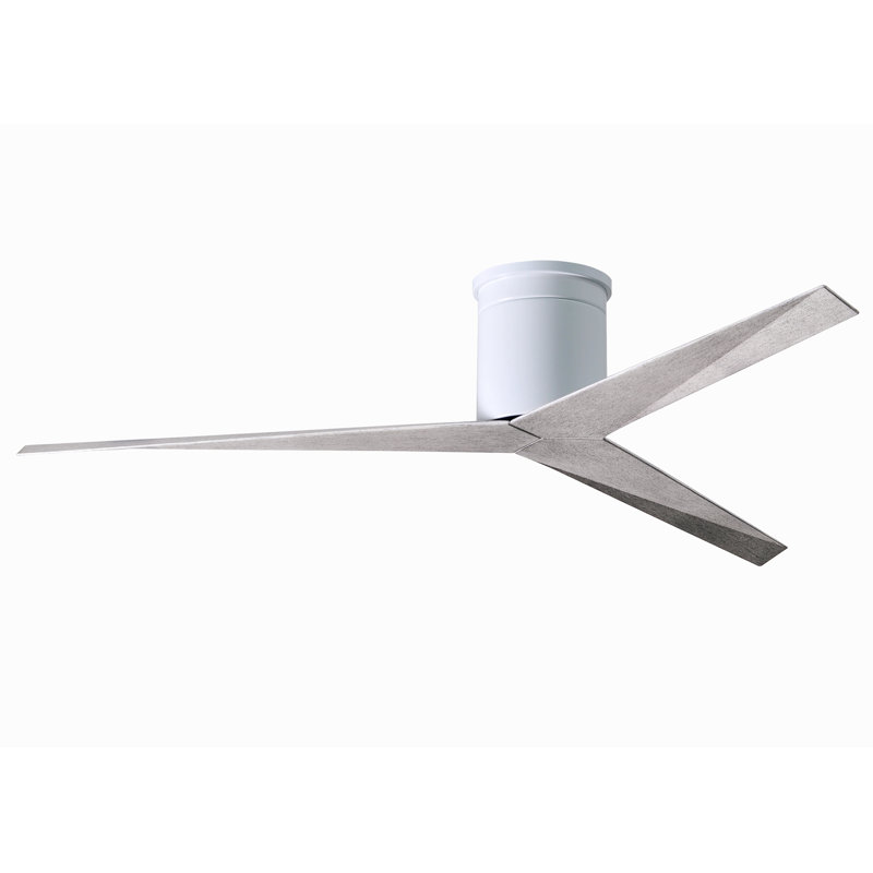 Galloway 56" 3 - Blade Ceiling Fan with Remote Control, Barn Wood Tone, Gloss White