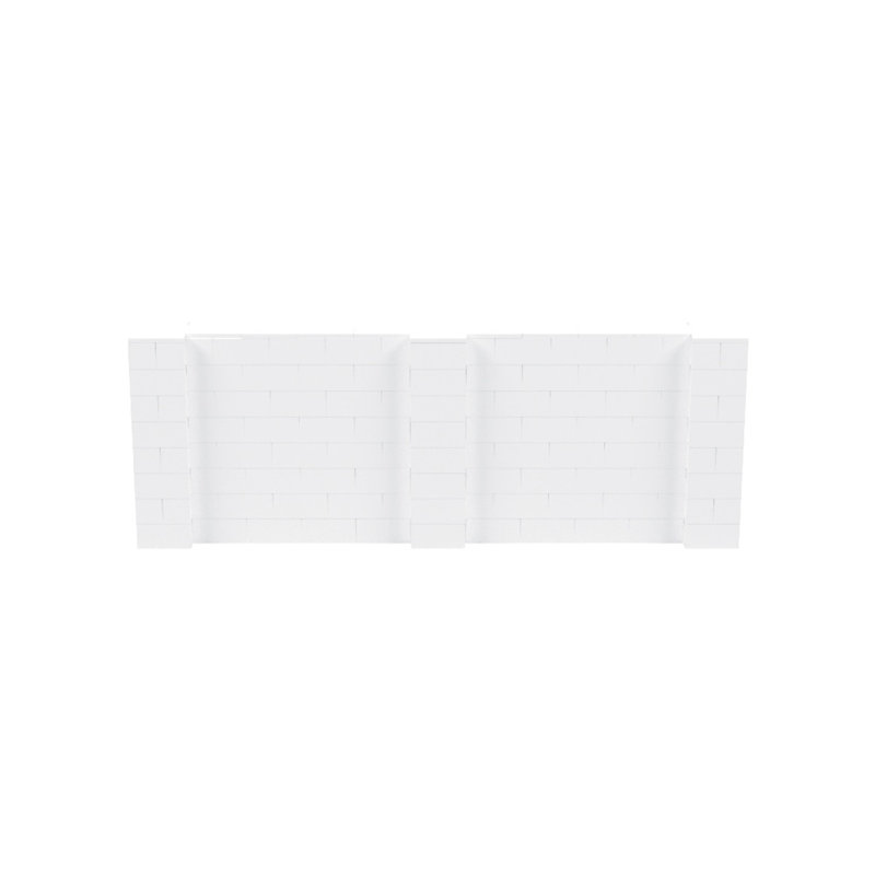 Ensemble mural 4 pi de hauteur Everblock, Blanc, 132"
