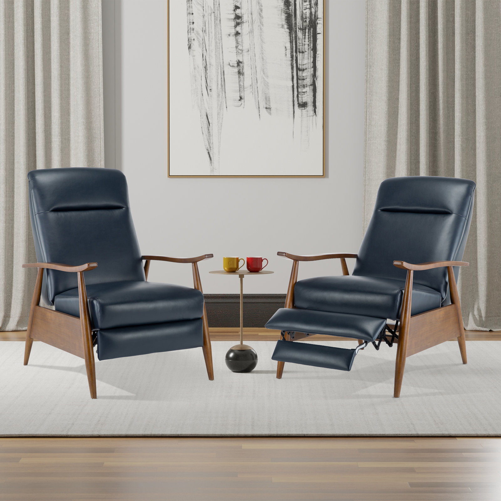 Imona 30" Manual Recliner, Blue