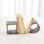 Geometry Bookends-Iron/Gold-Pair