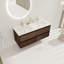 Meuble-lavabo 48 po avec lavabo double, lavabo en résine, 4 tiroirs à fermeture douce, 48 po x 18 po