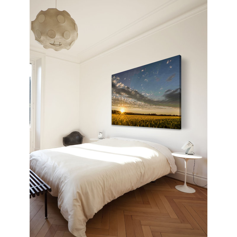 Sunset Over The Golden Meadow by Don Schwartz - Wrapped Canvas Print, 101cm H x 152cm W