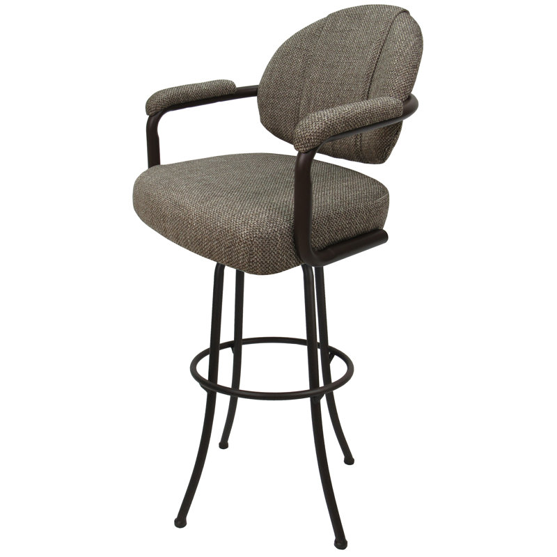 Comptoir pivotant, bar et tabouret très grand Scioli, Brun, Tabouret de bar (siège d'une hauteur de 30 po)