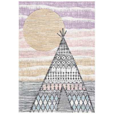 Highland Creek Gray/Pink Area Rug