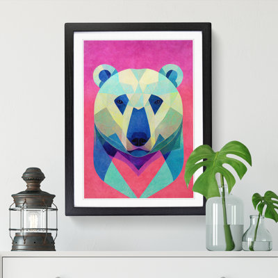 Anzum Polar Bear Orphism 1 Piece Single Picture Frame Wall Art