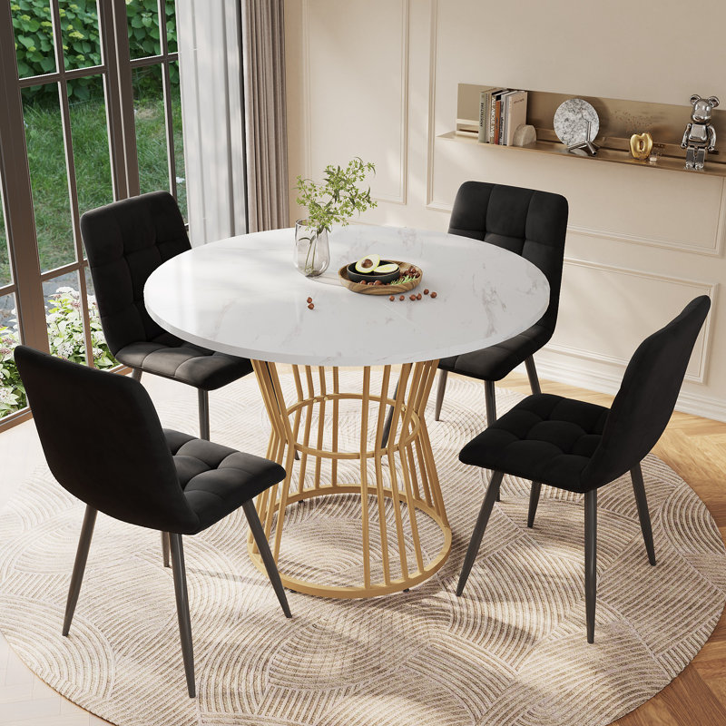 Metal Base Dining Table