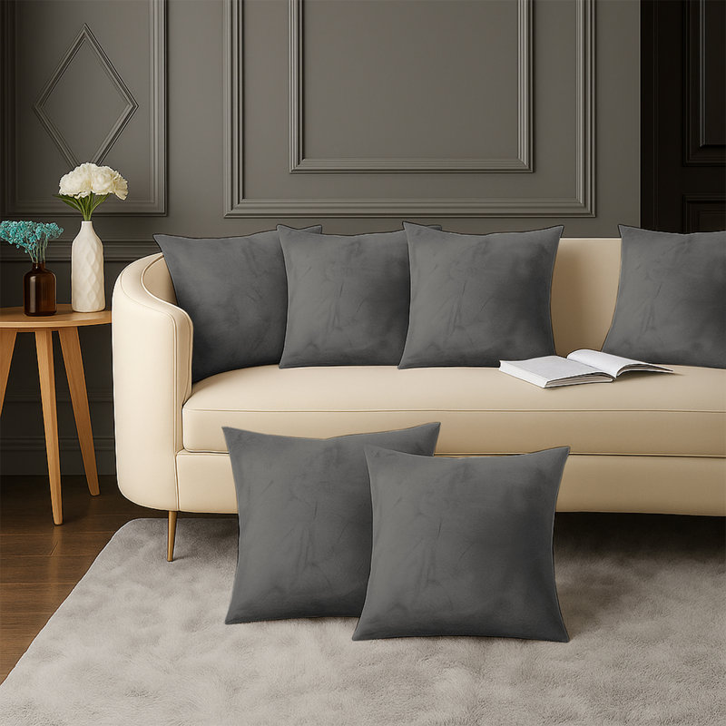 Square Cushion Cover, Grey