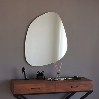 Dorcia Wood Flat Wall Mirror