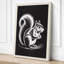 Alert Squirrel Minimalist - Wrapped Canvas-1130005494-1130005489