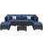 Emilienne 7 Piece Rattan Sectional Seating Group with Cushions-1715275354