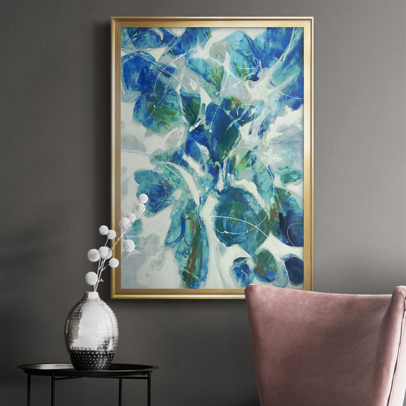 «Winding Road», reproduction encadrée de qualité supérieure - prête à être accrochée, H 42,5 po x l 30,5 po x P 1 po, Or
