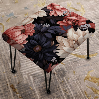 Light Pink And Pink Flowers Pattern - Floral Rectangle Ottoman