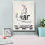 «Farm Animals Bath E» par Jean Plout, art mural sur toile-593793814