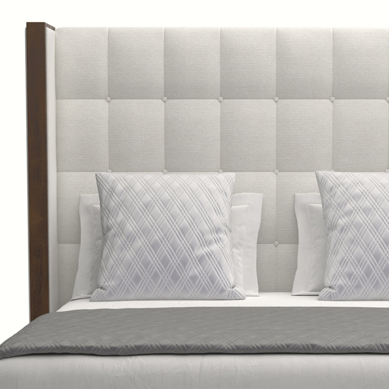 Dipson Upholstered Standard Bed, High Queen, Off White Revolution®