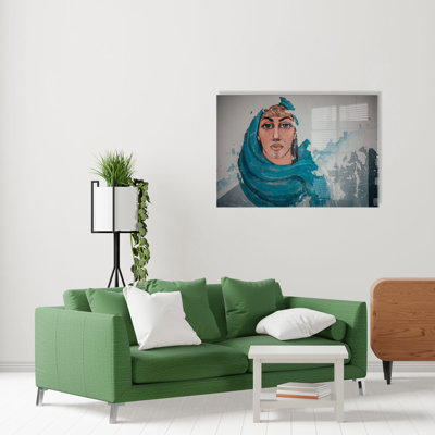 Superbe peinture murale en verre trempé 27,6 po x 39,4 po | 100% verre trempé, épaisseur: 0,16 pouce | Décoration élégante pour le salon ou le bureau, durable et facile à nettoyer, idée de cadeau parfaite