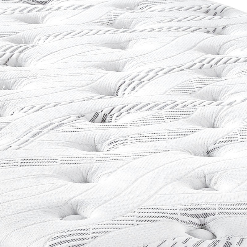Matelas double de 10 po, tissu à mèche à fermeté moyenne pour un sommeil réparateur, soulagement de la hanche et des épaules en mousse viscoélastique imprégnée de gel, ressorts enveloppés et nuit paisible, ajustable, mousse, noir et blanc, 75 po