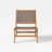 Natural Teak Wood Woven Rope Outdoor Lounge Chair for Patio