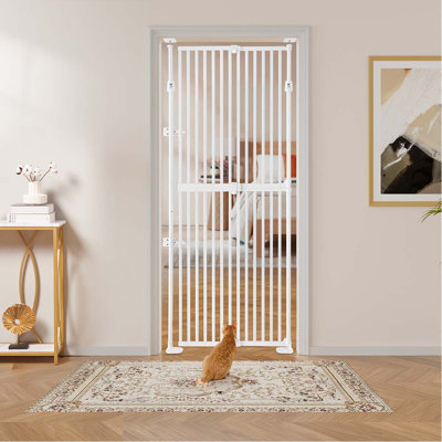 191 cm Extra Tall Auto-Close Pressure-Fit Safety Gate for Cats and Dogs Fits 53-86 cm Openings