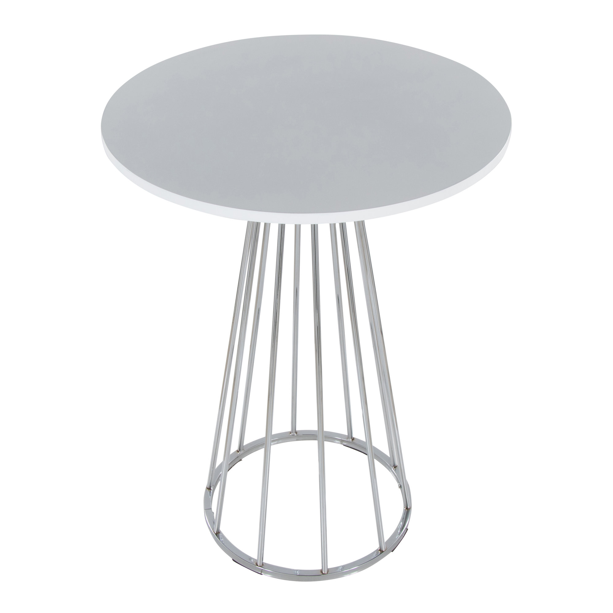 Canary Cosmo Counter Table, 36", Chrome, White