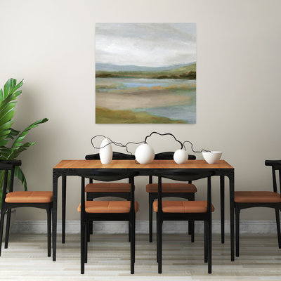 «Lake In The Foothills», art contemporain contemporain, paysage paisible