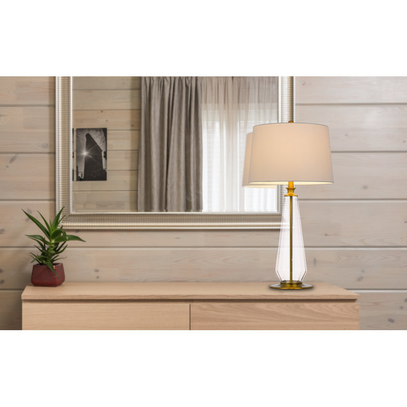Lampe de table en verre