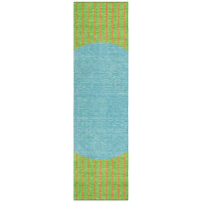 Ember Lime Washable Indoor-Outdoor Rug - 