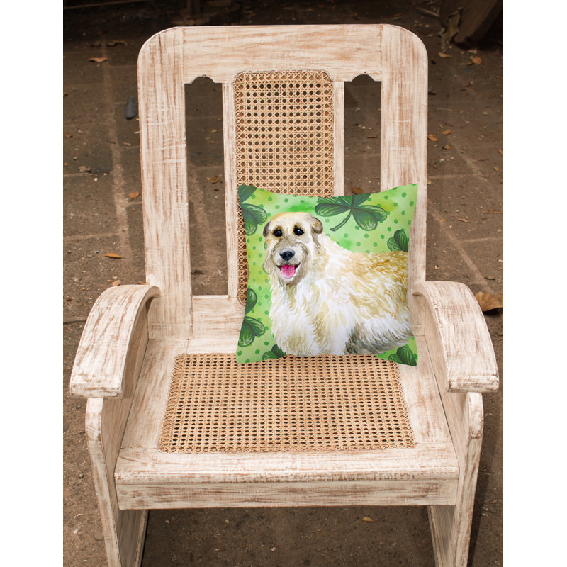 Coussin intérieur/extérieur st patrick, Lévrier irlandais, 18 po x 18 po