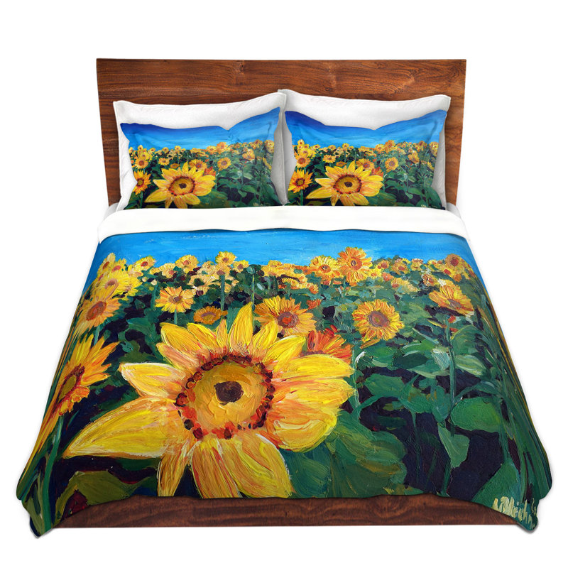 Floral Duvet Cover, 1 King Duvet Cover + 2 King Shams