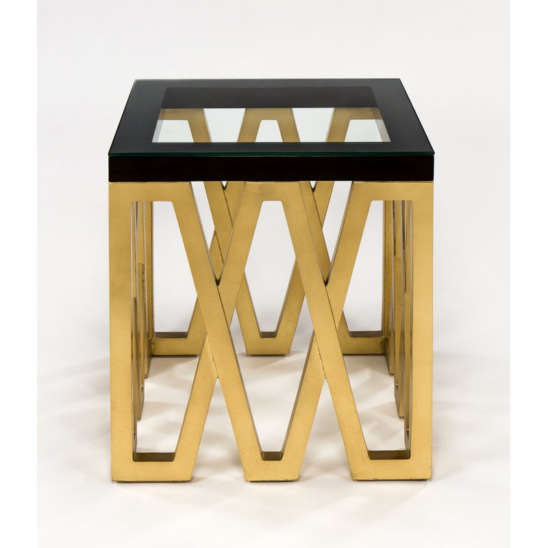 Glass Top End Table