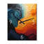 Horloge murale abstrait bleu sarcelle Op Art Rhythmic Illusion II-1565843230