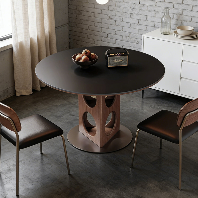 Table ronde de style simple, 29.53"H x 47.24"L x 47.24"W