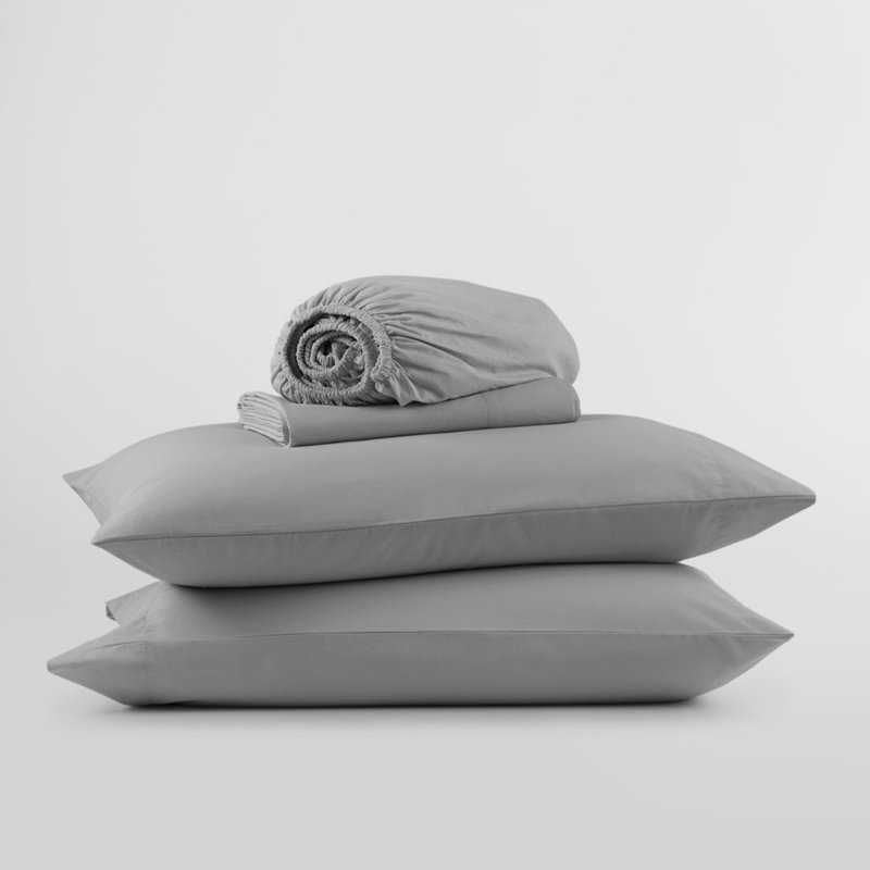 Soft 3-piece 100% Cotton Sheets And Sheet Sets, Dark Gray, Twin Size For Comfort And Style