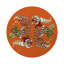Tiger Seeing Double Orange Vegan Leather Round Coasters