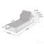 Chaise longue d'extérieur réglable à 5 niveaux, structure en aluminium durable et filet en textilène, parfaite pour le patio / la piscine